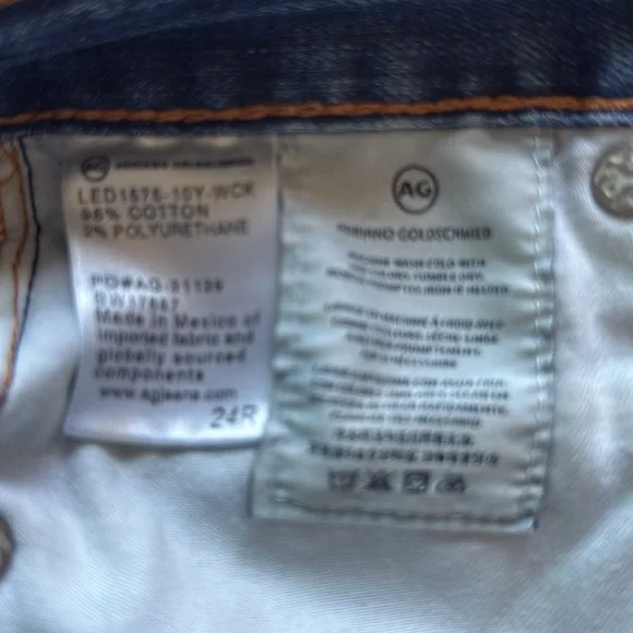 AG Adriano Goldschmied Medium Wash Jeans The ex-boyfriend slim Size 24R. - Picture 2 of 12
